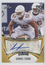 2021 Leaf Draft Auto Gold Samuel Cosmi #BA-SC1 Auto qp4