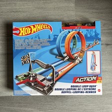Hot Wheels GFH85 Double Loop Dash Track Set - Blue/Orange