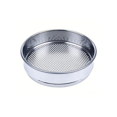 304 SUS Punching Frame Lab Test Sieve Dia 15cm Filter with Perforated Round Hole