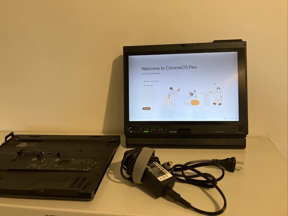Lenovo ThinkPad X200 Tablet Laptop with UltraBase dock; Core 2 Duo, ChromeOS - Image 2 of 4