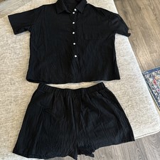 Black, Two Piece Set. Large Size. Cute 