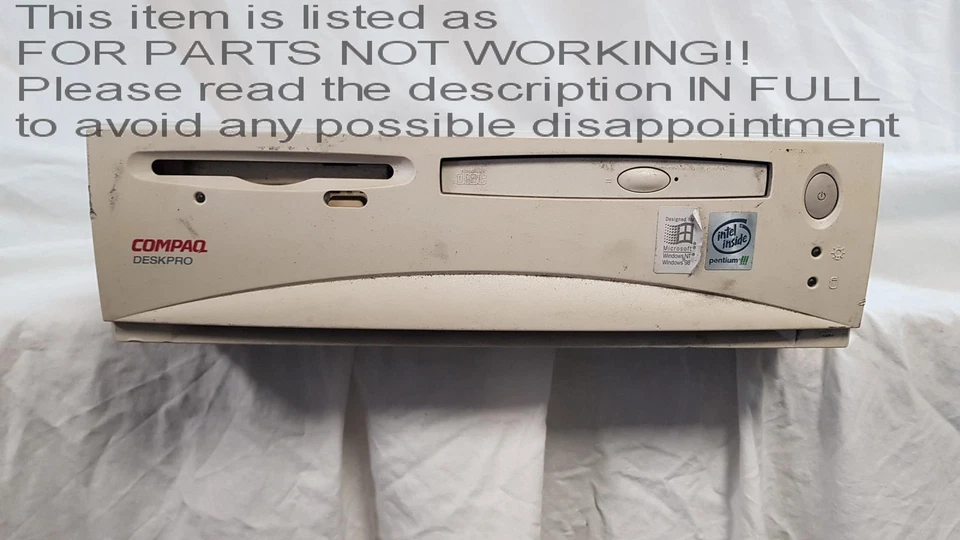 READ DESCRIPTION! Compaq Deskpro Intel Pentium III 450Mhz, 384MB, 10GB Vintage D - Image 4 of 4