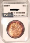 1902-O Better Date Gem BU + Rainbow Color Toned Morgan Dollar