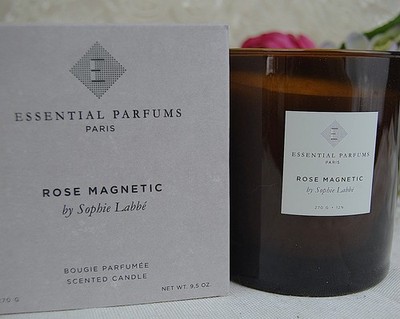 NIBOX PARIS Essential Parfums Rose Magnetic by Sophie Labbe Scented Candle 9.5oz