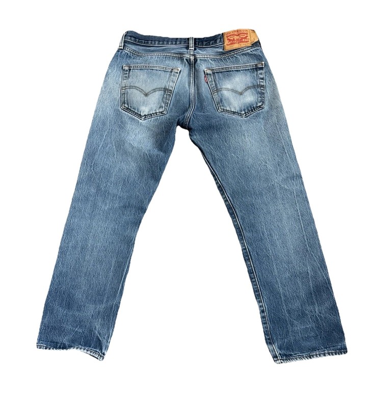 Vintage Levis 501 Jeans 32 x 25 Tag(34 x 30) Great Fades And Whiskers Distressed