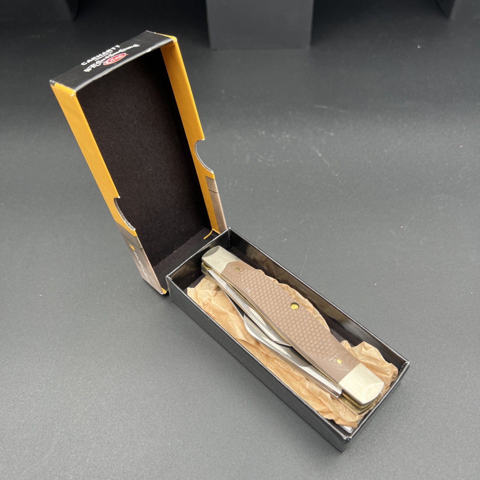 Carhartt Case XX Collab Stockman Stainless Folding Knife 10375 SS. Mint in Box