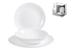 Bormioli Rocco Service De Table 18 Pièces Coconut Blanc Composé De 6 Assiettes 6