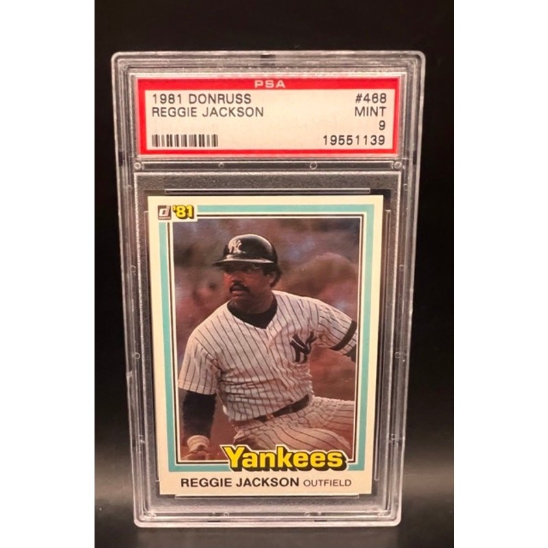 1981 Donruss Reggie Jackson PSA 9 New York Yankees Oakland As Angels Orioles 468