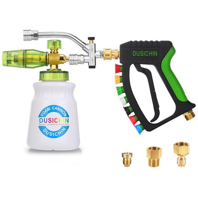 #ad Foam Cannon Pressure Washer Gun Kit 4000 PSI Double Tip Attachment Dual Conne... $127.29