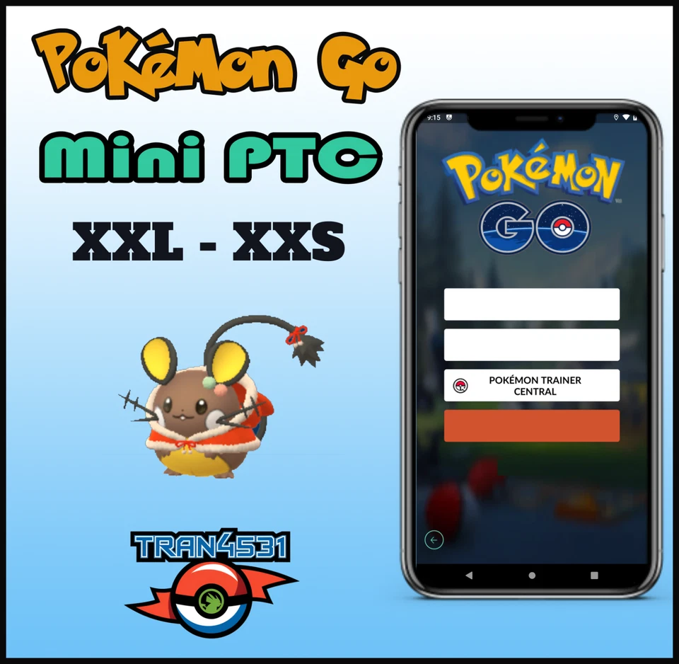 Pokemon Go | Shiny Dedenne Holiday Attire XXL - XXS | Mini PTC