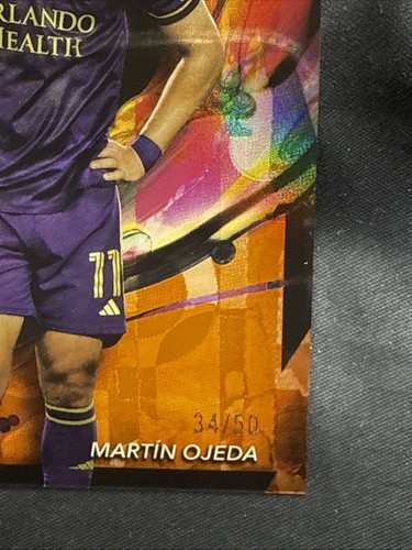 TOPPS MLS FINEST 2024 MARTIN OJEDA ORLANDO CITY SC ORANGE REF #d /50 FREE SHIP - Picture 4 of 7