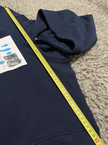 C.E CAV EMPT MENS HOODIE LONG SLEEVE LOGO DESIGN PRINT BLUE WHITE JAPAN SIZE L - Picture 22 of 24