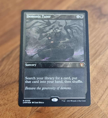 Demonic Tutor - ETCHED FOIL - NM - MTG | eBay