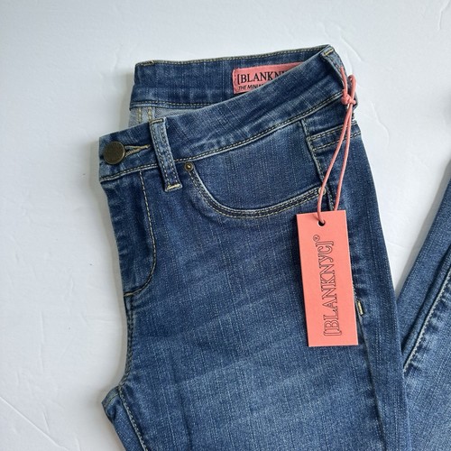 BLANKNYC Girls Skinny Jeans Mini Mercer Spray On Distressed Raw Hem Size 10 NEW - Picture 5 of 13