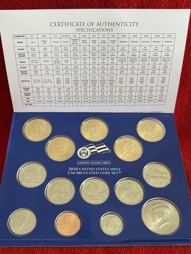 2010 Uncirculated Coin Set U.S Mint Government Packaging OGP COA P & D - Picture 11 of 15