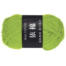1Pcs Cotton Yarn Knitting Yarn Crochet Yarn 87.5Yard x 2.5mm, Light Green 