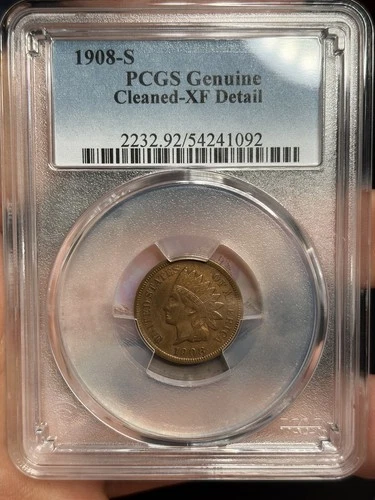 Key Date 1908s Indian head cent - XF Detail