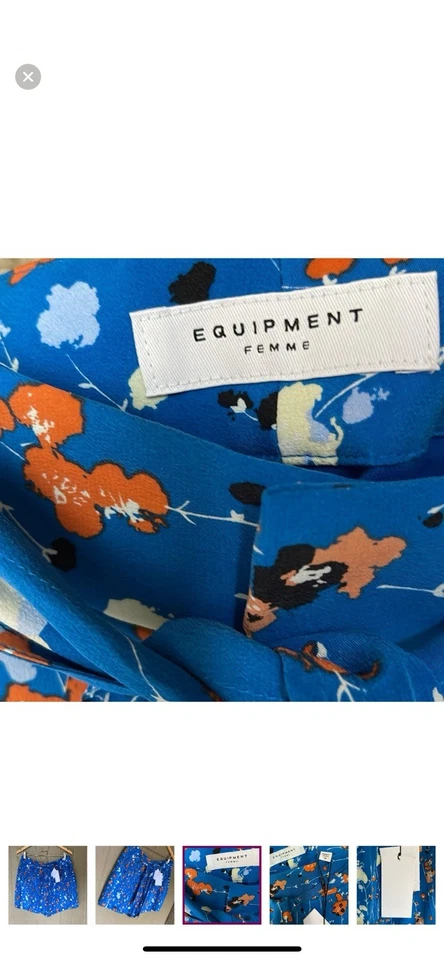 Pantalones Cortos Equipment Mujer Taimee Seda Floral Talla 12 Foto 4 de 4