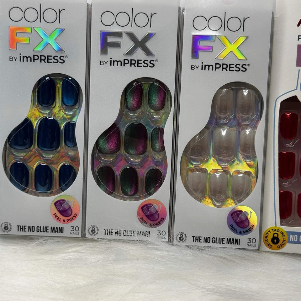 Kiss imPress + Uñas Cortas Presionadas Lote Mixto de 8 NUEVO Sin Necesita Pegamento Foto 3 de 4