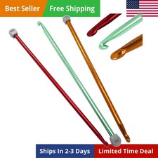 Tunisian Crochet Hook Set - 9mm 10mm 11mm Large Hooks, 3PCS Extra Long 13.8in...