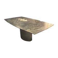 Draenert Esstisch Adler 1224 Platte Gneis Silver Paradiso Grau Geledert 