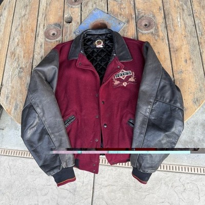 Pete's wicked ale Brewing Company Varsity Jacket Leather Sleeves Breweriana 1980