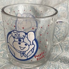 Pillsbury Doughboy Glass Mug Poppin Fresh 1991 Anchor Hocking