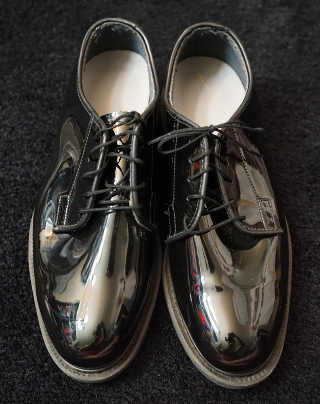 Altama Patent Leather Oxford Dress Shoes Black Lace Up Vibram Sole Men’s Size 7