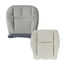 Front Left Driver Side Bottom Leather Seat Cover & Foam Cushion Gray Compatib...