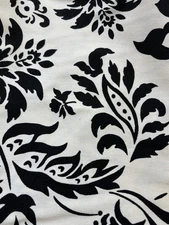 Mill Creek Fabrics Black /white  Duck  Cloth By The Yard 44” Wide Damask Pattern
