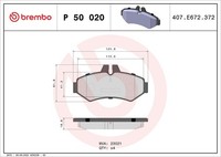 Brembo Bremsbelagsatz, Scheibenbremse Hinterachse U.A. FüR MERCEDES-BENZ, VW