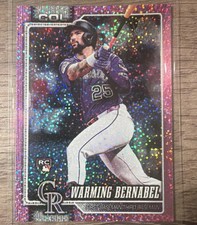 Topps Series 1 Celebration Warming Bernabel Colorado Rockies Pink Confetti 