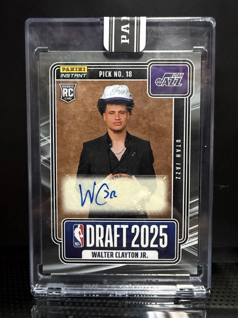 2025-26 Panini Draft Night Walter Clayton Jr. 1st NBA Rookie Auto Black 1/1