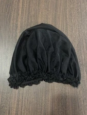 Women Night Sleep Cap Bonnet Black 