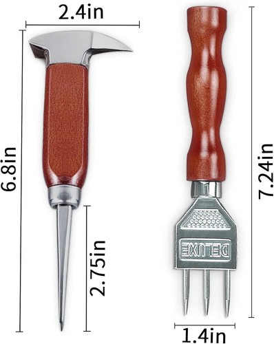 Shukong Ice Pick Set Of 2-7 Inch And 8.6Inch Stainless Steel Ice Crusher Wood Handle Japanese Style Ice R Ideal Bars Home Premium Ice Crusher Tools Bartende - View #9