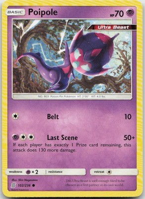 Poipole 102/236 Common Unified Minds Pokemon TCG NM