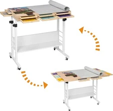 Tektalk 2000 Piece Foldable Puzzle Board with Height Adjustment, Jigsaw White 