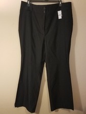 Lane Bryant Pants Women 26 Black HighRise Flare Career Trousers Stretch NEW