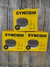 Lot Of 3 Synoshi Stiff Bristle Brush Head  for Spin Scrubber Heavy Duty Cleaning
