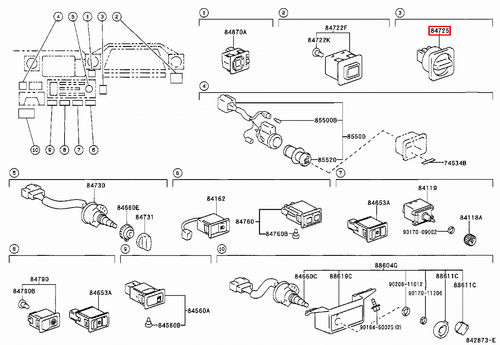 Genuine Toyota LandCruiser HDJ80 HDJ79 HDJ78 GRJ79 Front Rear Diff Lock Switch - Picture 16 of 20