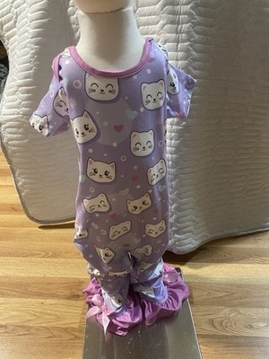 Pete & Lucy Romper Purple Cat Collection 3/6m 