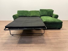 Taylor Right Hand Corner Chaise Sofa Bed – Green Fabric