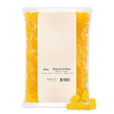 Bulk 5-Pound Bag of Allergy-Friendly Mango Gummi Bears - Perfect Party Treat
