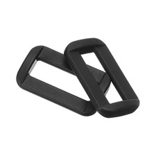 30Pcs 3/4 Inch Plastic Rectangle Rings Webbing Belts Buckle Slide Loop Black