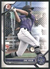2022 Bowman Prospects #BP-13 Zac Veen Colorado Rockies 48812