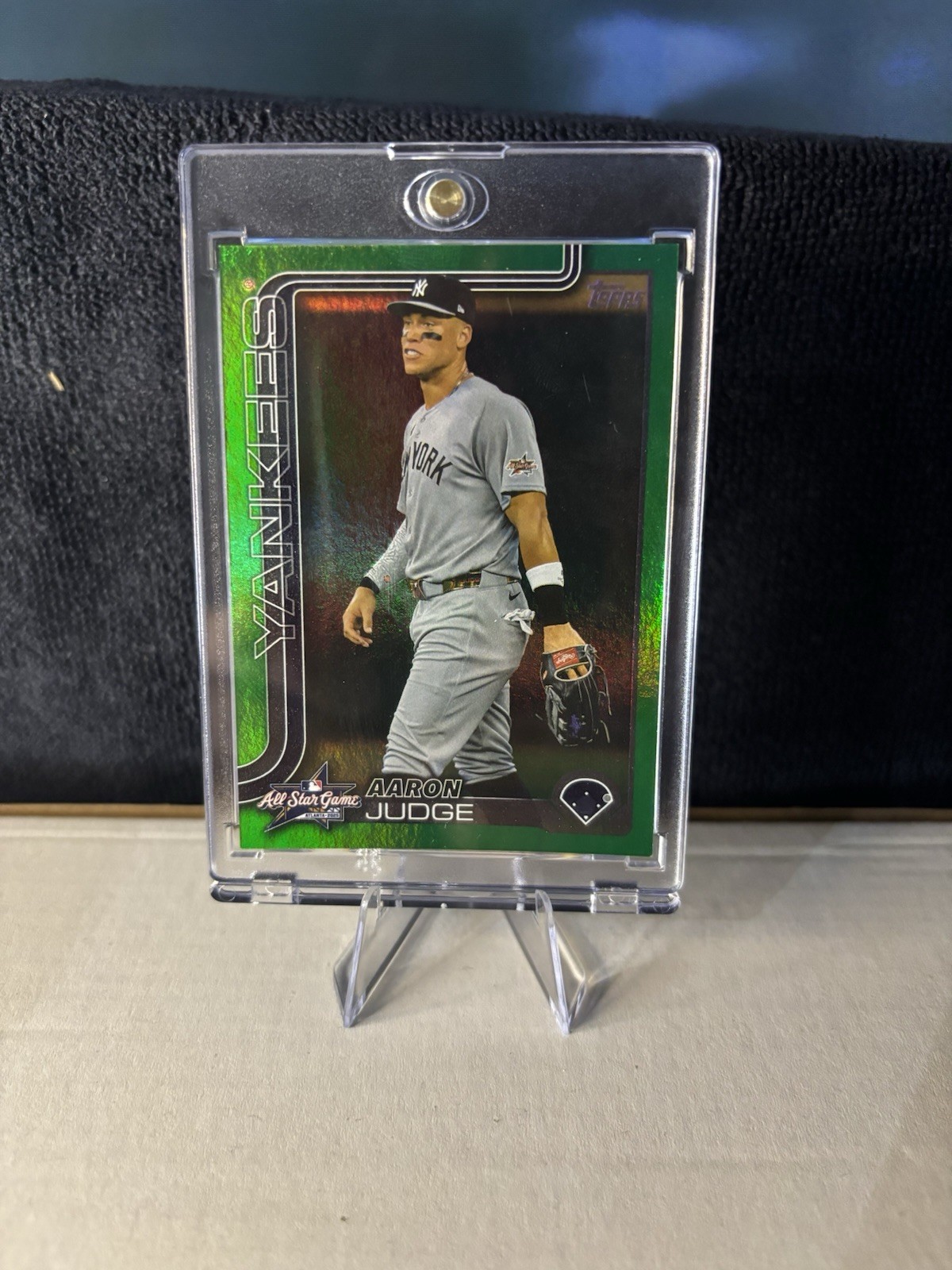 2025 Topps Chrome Aaron Judge Green Foil /99 All Star Game 