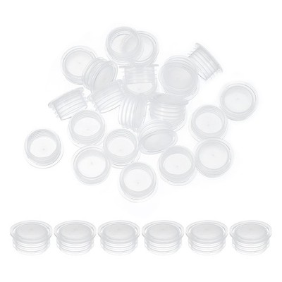 50 Stück 18 mm/0,71'' Kunststoff-Stopfen für Salz- und Pfefferstreuer transparent