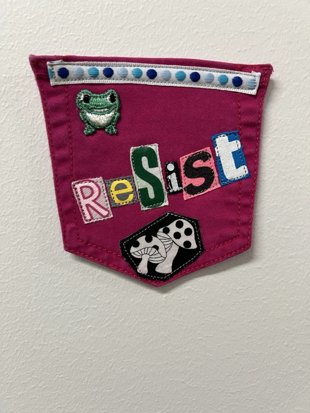 Resist Art Collage Patch