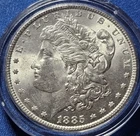 A 1885 Morgan Silver Dollar $1 Coin - Choice BU! Pretty Coin