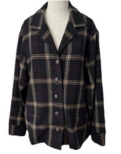 Lauren Ralph Lauren VTG Womens Blazer 14 LambsWool Plaid Jacket Equestrian Read